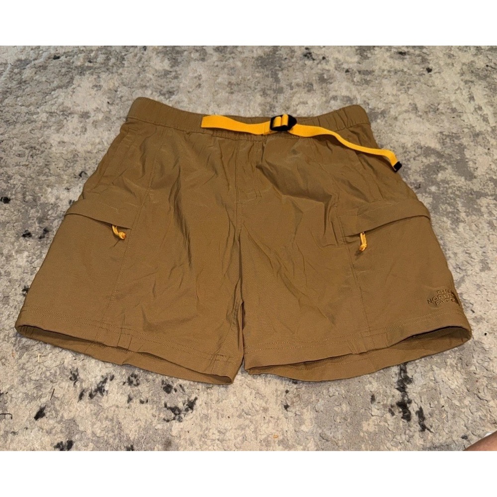 North Face Shorts Mens Camel Brown Belted Shorts Nylon